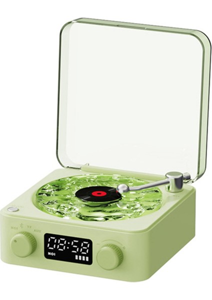 Yeni Retro Çalar Saat Plak Çalar Taşınabilir Subwoofer Yeşil (Yurt Dışından)