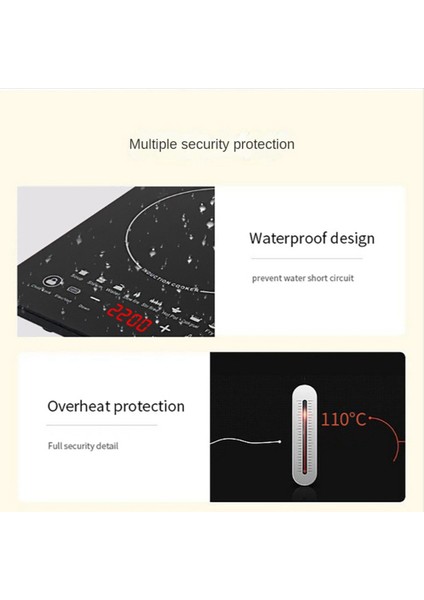 Taşınabilir Indüksiyon Ocak 8 Sıcaklık Dokunmatik Brülör Ocak Tezgah Üstü Brülör Indüksiyon Ocak Düşük Gürültü 2200 W Sensör Ab Tak (Yurt Dışından) indirimleri