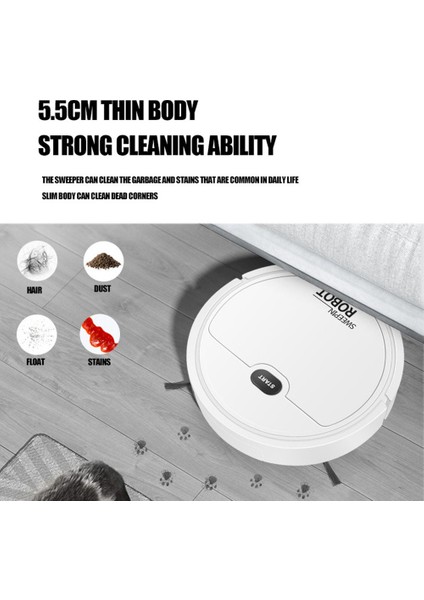 Otomatik Robot Temizleyici 3'ü 1 Arada Akıllı Kablosuz Süpürme Temizlik Robotu Şarj Akıllı Ev Kaynağı-A (Yurt Dışından) indirimleri