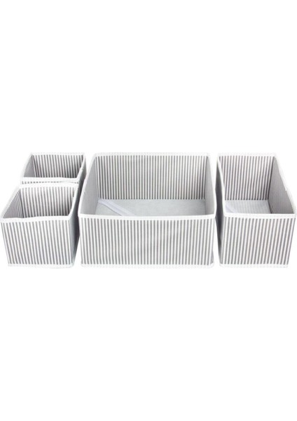 Alas 4 Bölmeli Çekmece Içi Düzenleyici Gri Organizer Kutu Set indirimleri