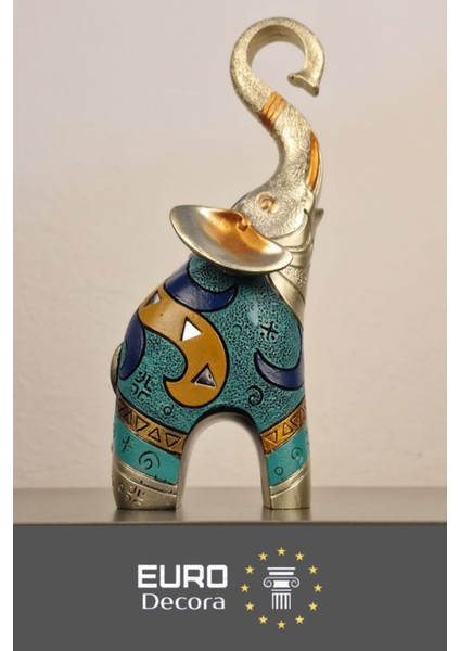 Dekoratif Modern Lüx Fil & Halka Biblo 3 Lü Set Ev & Ofis ve Salon Aksesuar 1. Sınıf Polyester indirimleri