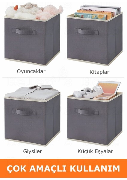 Dolap Içi Çamaşır Oyuncak Düzenleyici Kapaksız Saklama Kutusu Organizer 30X30X30 cm 1 Adet