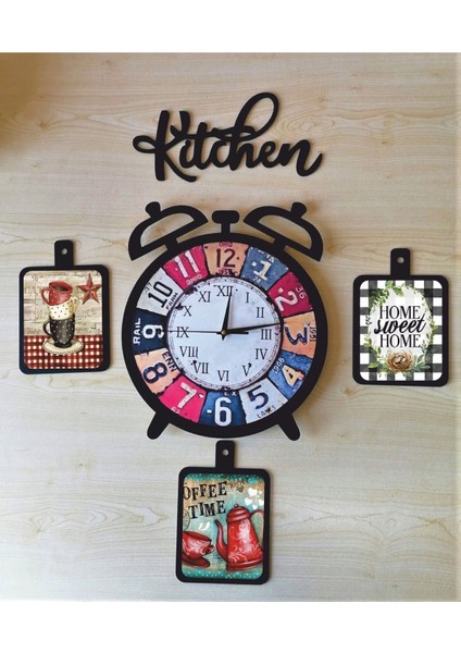 Bilge Ahşap Dekoratif Mutfak Saati (Kitchen)