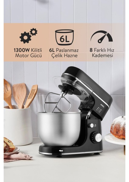 SMX-2769 Stand Mikser 1300W 6lt fiyatları