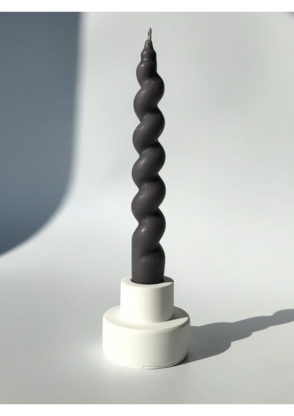 2'li Beyaz Şamdan Mumluk