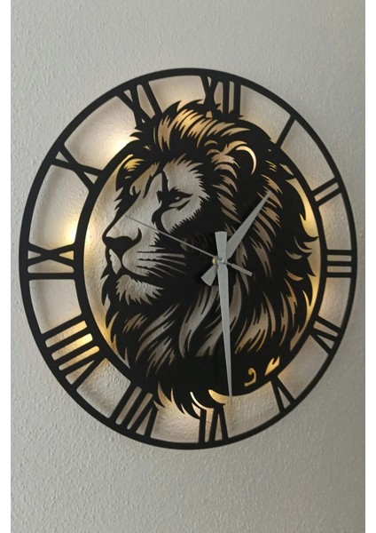 40 cm Aslan Figürlü Işıklı Dekoratif Duvar Saati, Galatasaraylı Duvar Saati, Ofis Duvar Saati fırsatları