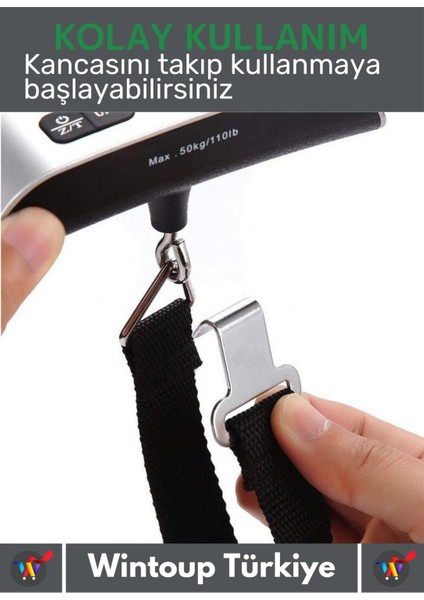 Premium Taşınabilir Seyahat Bavul Ağırlık Tartı Dijital LCD Ekran Kompakt Bagaj Tartısı Max 50 kg modelleri