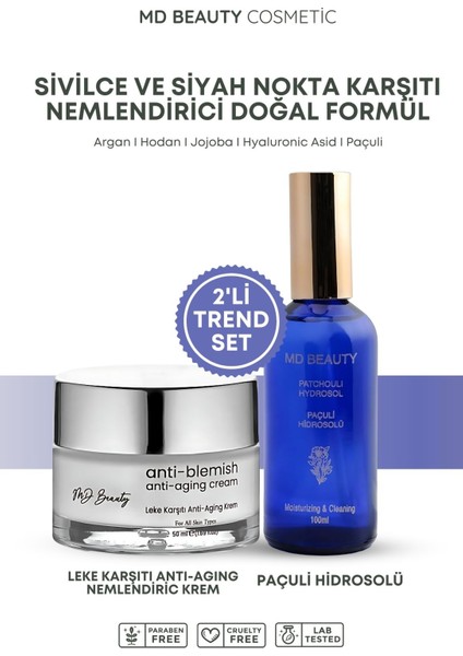 Md Beauty Paçuli Hidrosolü & Nemlendirici Krem Seti
