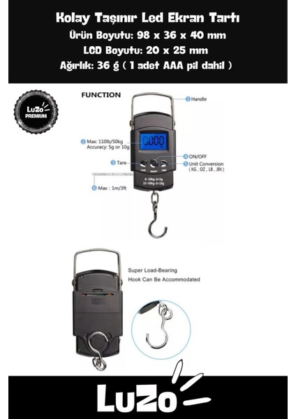 Premium LCD Ekran Seyahat Bavul Ağırlık Tartı Dijital Çok Amaçlı Taşınabilir Bagaj Tartısı Max 50 K fiyatları