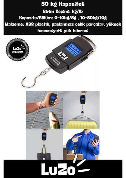 Premium LCD Ekran Seyahat Bavul Ağırlık Tartı Dijital Çok Amaçlı Taşınabilir Bagaj Tartısı Max 50 K modelleri