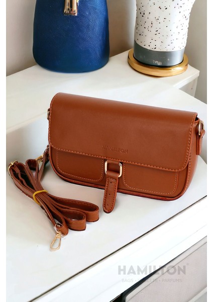 Orijinal Kadın Ayarlanabilen Askılı Toka ve Şerit Detaylı Şık Küçük Omuz ve Çapraz Kutu Çanta