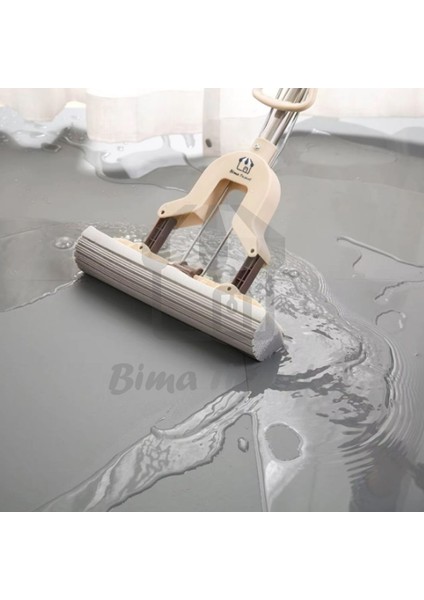 Kelebek Sıkma Mekanizmalı Mikrofiber Mop Sünger Sıkmalı Mop