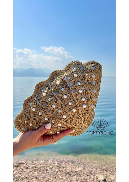 Istiridye Midye Hasır Omuz Çanta modelleri