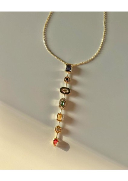 Melis Göral 7 Element Y Kolye Seranay Kolyesi fırsatları