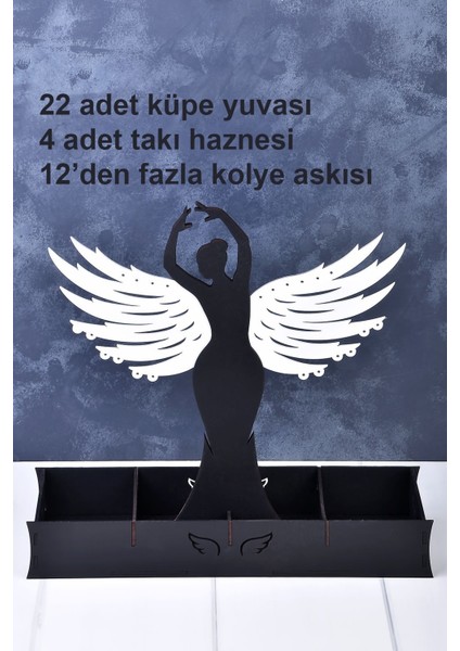 Angel Takı Askısı / 4 Bölmeli Takı Kutusu fırsatları