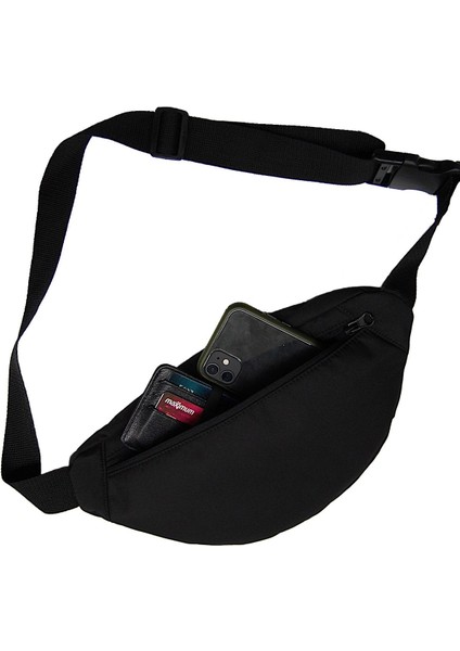Unisex Siyah Kışlık Su Geçirmez Kumaş Özellikli Omuz ve Bel Çantası fırsatları
