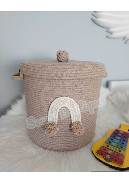 30X30 Oyuncak Sepeti,kirli Sepeti, Kapaklı Sepet, Çocuk Odası Dekorasyon
