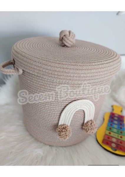 30X30 Oyuncak Sepeti,kirli Sepeti, Kapaklı Sepet, Çocuk Odası Dekorasyon fiyatları