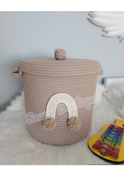 30X30 Oyuncak Sepeti,kirli Sepeti, Kapaklı Sepet, Çocuk Odası Dekorasyon fırsatları