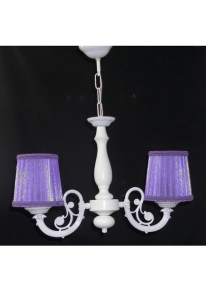 2 Li Lila Başlıklı Çocuk Odası Yatak Odası Avize