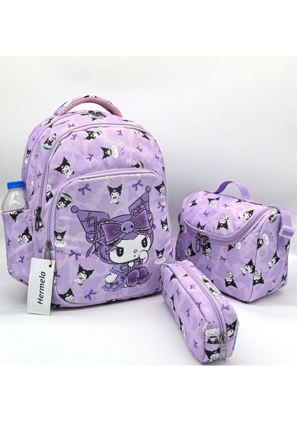 Karakter Desenli Ilk Okul Çanta 3'lü Seti Ilkokul Çantası Kız Çocuğu Lila fiyatları