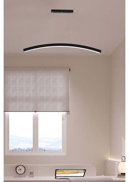 Luna ( Siyah Kasa, Beyaz Işık ) Ledli Modern LED Avize, Salon, Mutfak, Oturma Yatak Odası, Sarkıt fiyatları