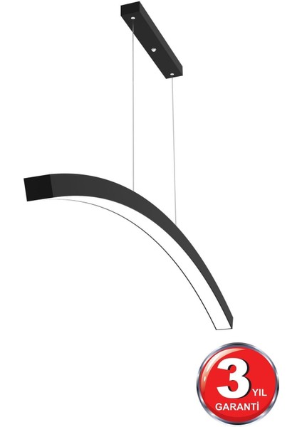 Luna ( Siyah Kasa, Beyaz Işık ) Ledli Modern LED Avize, Salon, Mutfak, Oturma Yatak Odası, Sarkıt indirimleri