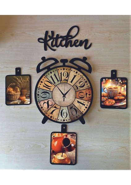 Bilge Ahşap Dekoratif Mutfak Saati (Kitchen)