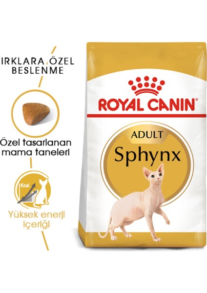 Tüysüz Sphynx Cinsi Yetişkin Kedi Maması 2 kg