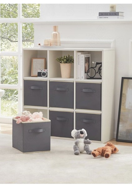 6'lı Kapaksız Saklama Kutusu Sepet Organizer Dolap Içi Çamaşır Oyuncak Düzenleyici 30X30X30 cm fırsatları