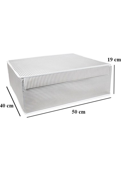 4 Adet Çok Amaçlı Kapaklı Kutu Baza Boy Gri 50X40X19 cm indirimleri