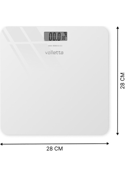 Echo Pil Hediyeli Dijital Cam Baskül Tartı 180 kg LCD Ekranlı Beyaz fiyatları
