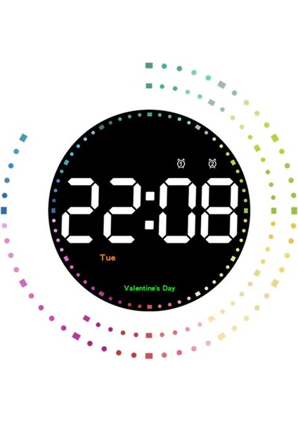 Yuvarlak Kumandalı Dijital 10 Inç Duvar Saati Parlaklık Çalar Saat Dekor Için Masa Saat fiyatları