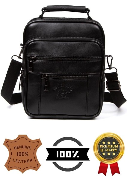 Orijinal Erkek Hakiki Deri Kasalı El ve Omuz Çantası Sünmez Sarkmaz Çelik Kasalı Çanta