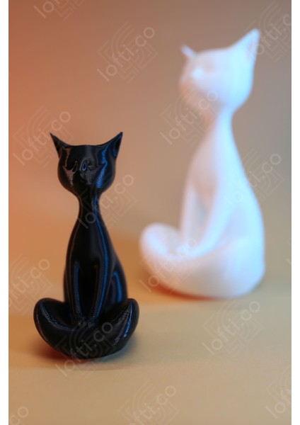 2’li Kedi Ailesi Biblosu - 14CM Dekoratif Kedi ve Yavrusu - Sevgililer Günü Hediyesi Kedi Objesi indirimleri