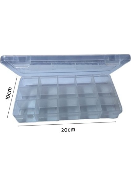 Organizer Kutu 15 Bölmeli (20CM*10CM) Boncuk Takı PLT2800015