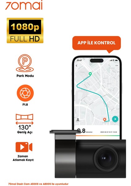 Arka Kamera RC06 Uyumlu - A500S/A800/A800S ile Uyumlu