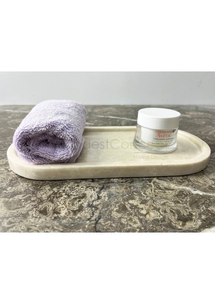 Doğal Bej Mermer Oval Tepsi, Banyo Düzenleyici, Sunum Tabağı modelleri