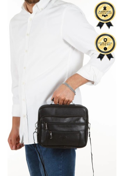 Cerff Leather Clup Deri Kasalı Büyük Boy Çanta
