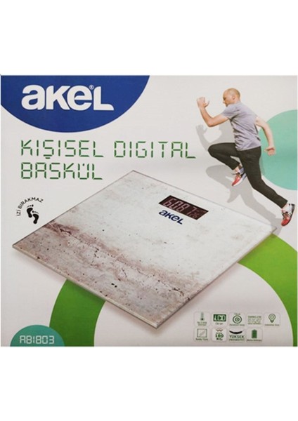 1 Yıl AB1803 Kişisel Cam Baskül Beyaz
