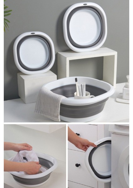 Katlanır Badya Akordiyon Leğen Seti 2,7 L - 5 L - 10 L