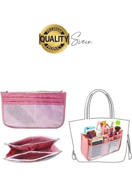 Çok Fonksiyonlu Kulplu Çanta Içi Düzenleyici Organizer Bölmeli Kumaş Taşınabilir Kozmetik Dayanıklı fiyatları