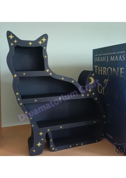 Kara Kedi Figürlü Dekoratif Organizer Raf Cadılar Bayramı Halloween modelleri