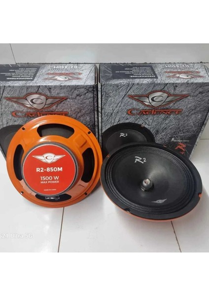 Cadence R2-850M 20 cm Midrange 1500W 120 Rms Kurşun Göbek 20 cm