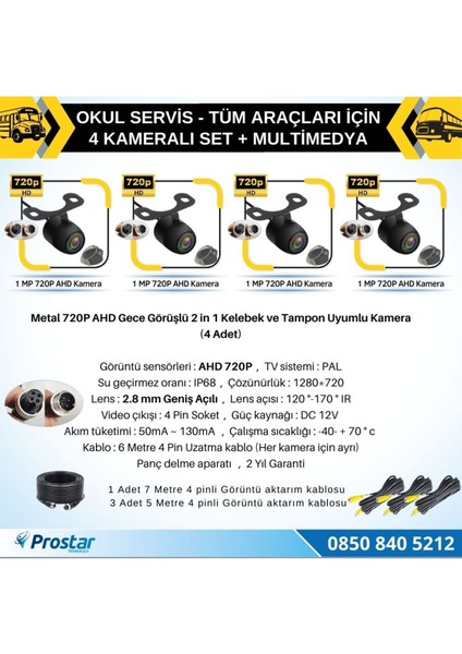 Okul Servisleri Için 10.36" Dokunmatik Ekranlı 4 Kameralı Kayıtlı Video Müzik Telefon Ekran Yansıtm modelleri