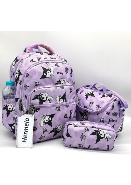 Karakter Desenli Ilk Okul Takım Kız Çocuğu Sırt Ilkokul Çantası Lila fiyatları