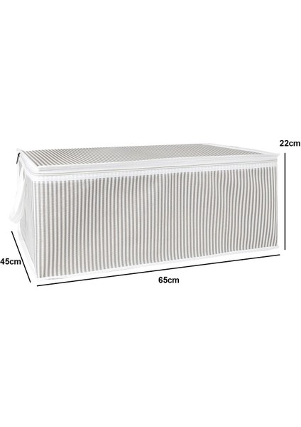 1 Adet Baza Altı Büyük Boy Düzenleyici Kumaş Hurç Gri 45*65*22 cm fiyatları