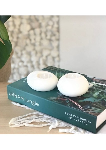 2’li Dekoratif Iskandinav Konsept Taş Mumluk (2 Adet) fiyatları