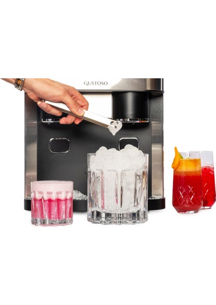 Buz Yapıcı - Crush Ice & Küp Buz & Soğuk Su Hazneli 3in1 Lcd Dokunmatik Ekranlı Akıllı Inox Buz Makinesi – Slt01 (Su Arıtma Sistemi Destekli) modelleri