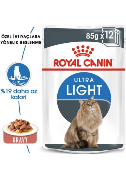 Ultra Light Pouch Kedi Konserve Maması 85 gr 12 Adet